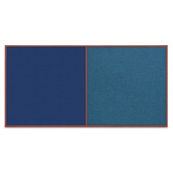 Enclosed Corkboard, 3 Door, 96"x48", 4" Fra, UV3413-BLACK-COBACC